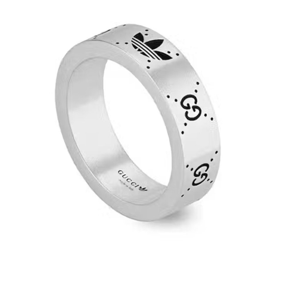 Gucci x Adidas Engraved Silver Ring NEW IN BOX - Picture 11 of 11